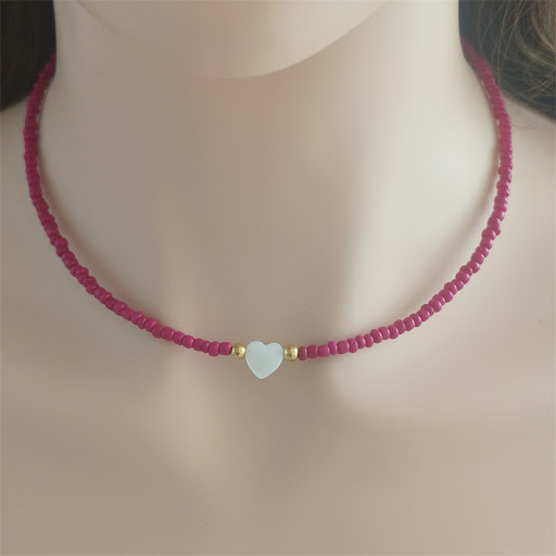 Title 1, Bohemian Beach Style Colorful Rice Bead Necklac...
