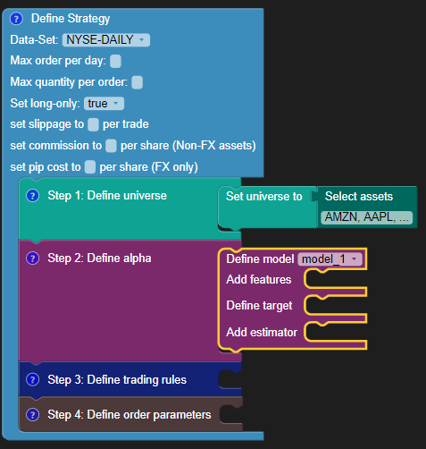 Connect the Model to the Define Alpha