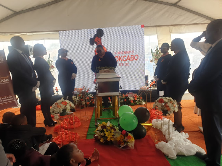 The funeral of Bokgabo Poo, 4, was held on Monday.