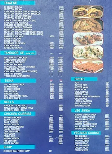 Singha Bar-Be-Que menu 