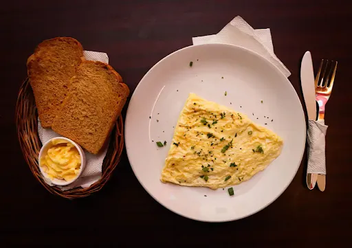 Plain Omelette And Toast + Butter