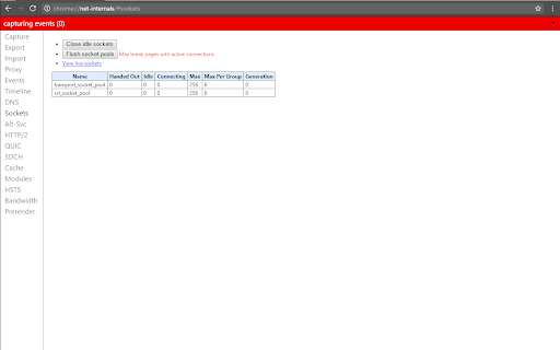 Flush DNS & close sockets