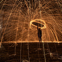 pioggia di fuoco a Sant'Angelo di 