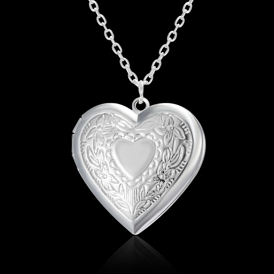 Gegraveerde hartvormige fotohanger ketting voor dames, gepersonaliseerde sieraden voor familie op Valentijnsdag, liefde ontwerp