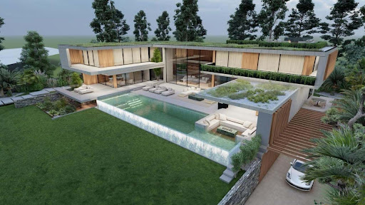 Contemporary house with pool 1