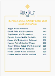 Hilly Billy Cafe menu 2