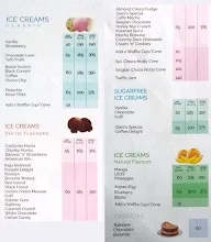 Giani's Ice Cream menu 1