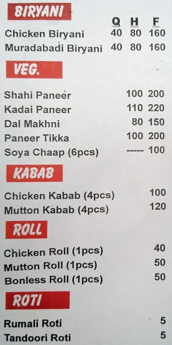 Delhi Food Point menu 