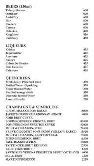 Le Belvedere - Le Meridien menu 4