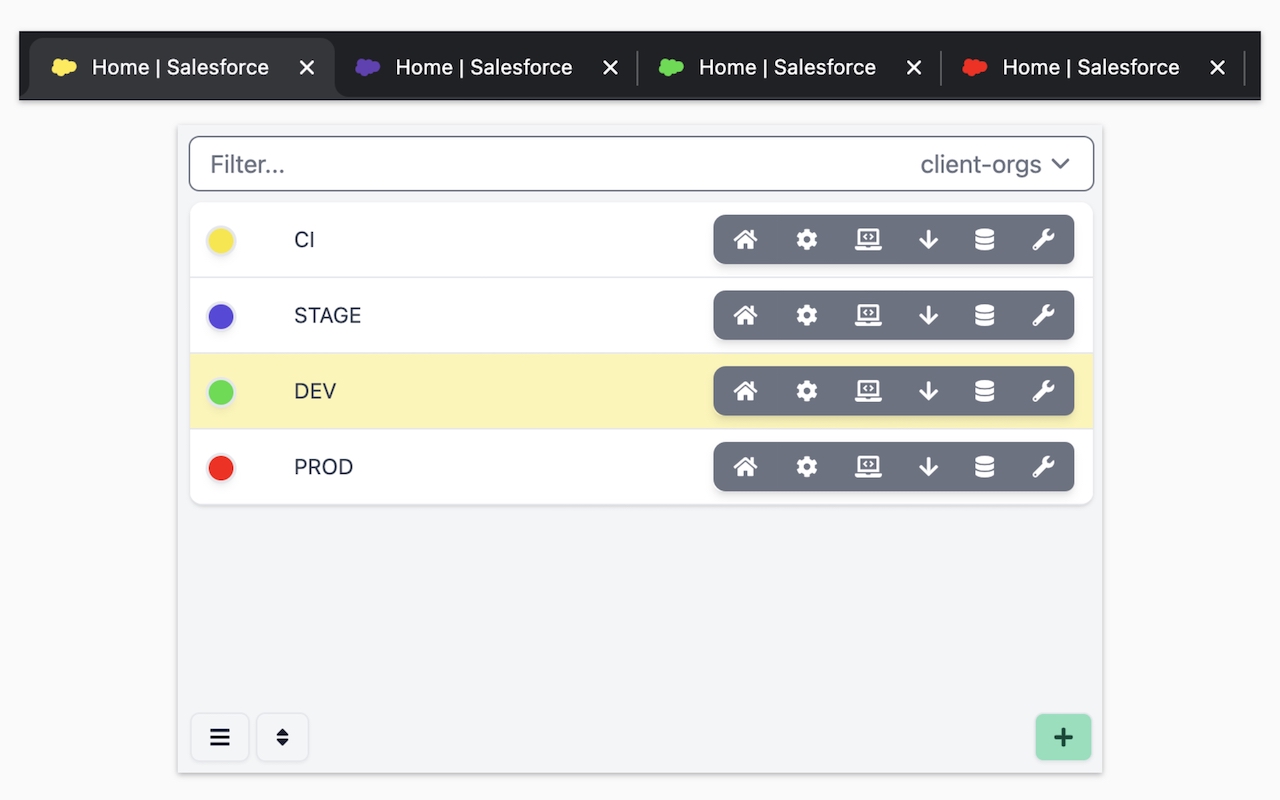 Salesforce Shortcuts with Colored Favicons Preview image 3