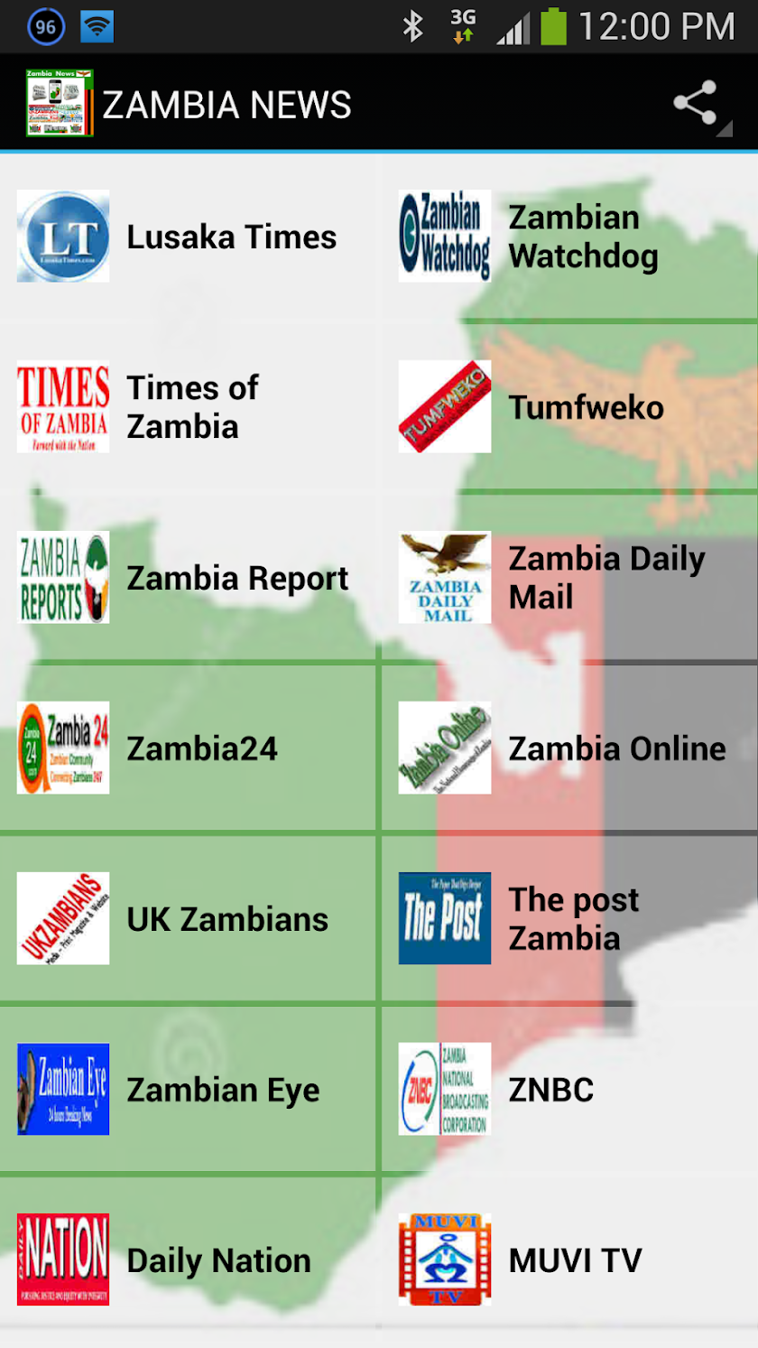 ZAMBIA NEWS Screen 1