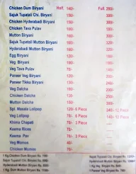 Sk Biryani House menu 1