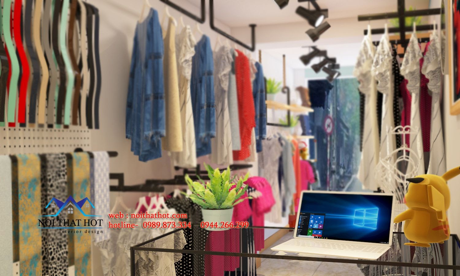 thiết kế shop quần áo thời trang