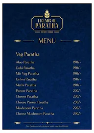 Legends Of Paratha menu 1