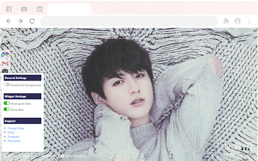 Jungkook BTS Wallpapers New Tab Extension