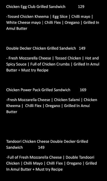 The Baner Cafe menu 