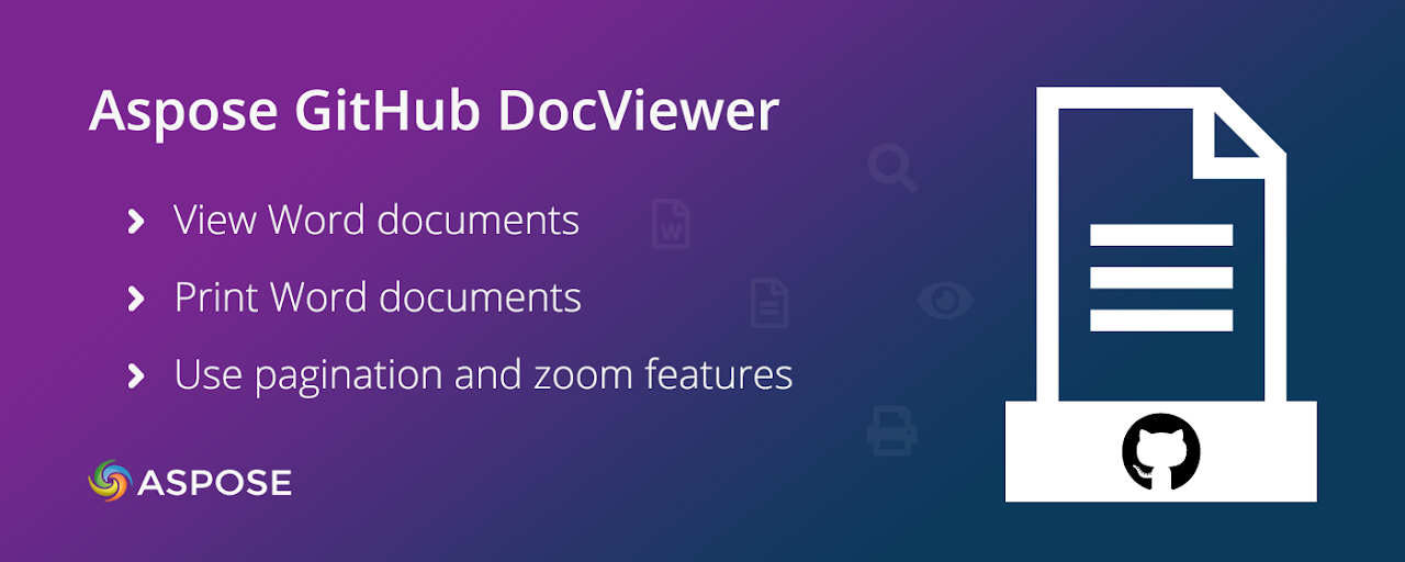 Aspose GitHub DocViewer Preview image 2