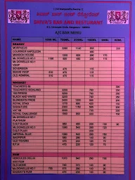 Shivas Bar And Restaurant menu 2