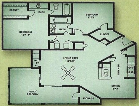 2 Bed 2 Bath