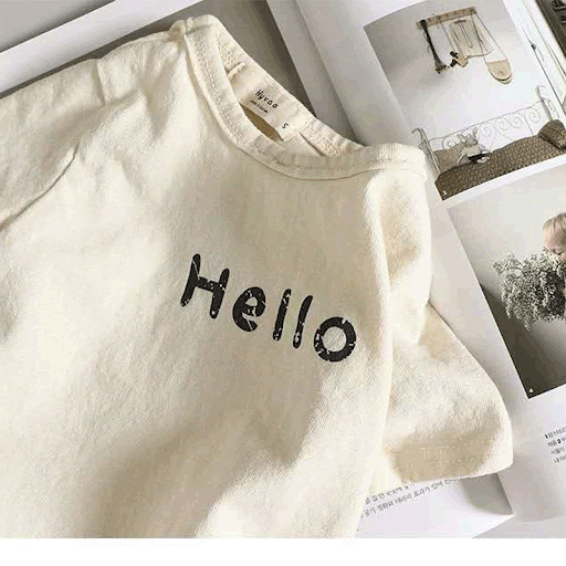 Title 6, Letter Triangle Baby Romper Short-sleeved Jumps...