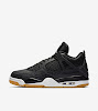 air jordan 4 black gum light brown white