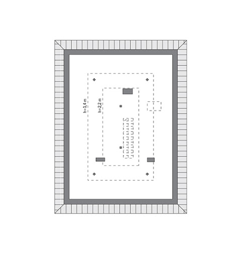 Od serca - wariant II - M242b - Rzut poddasza do indywidualnej adaptacji (36,6 m2 powierzchni użytkowej)