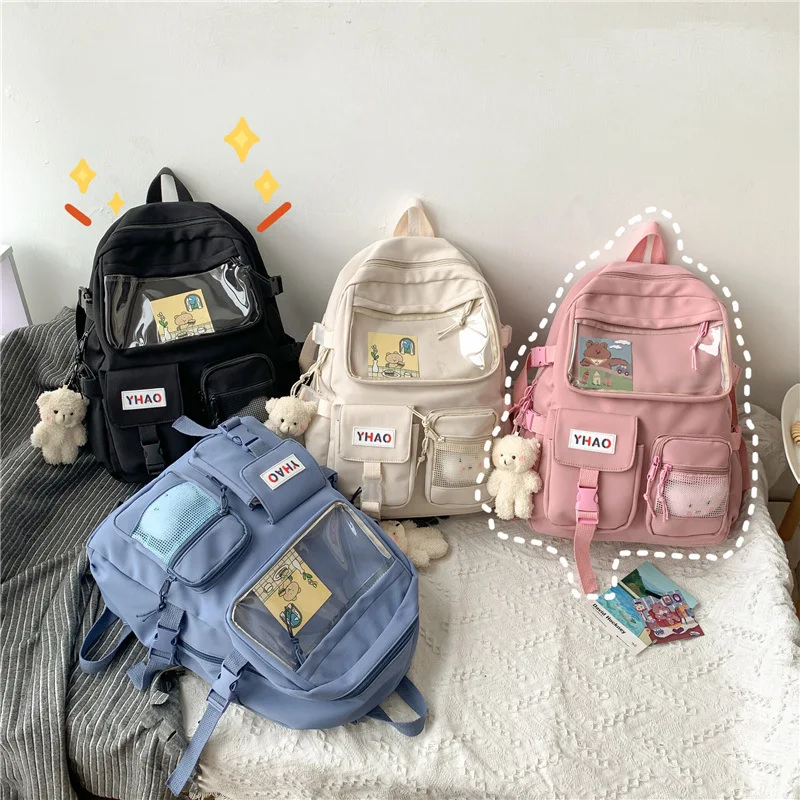 Nouveau Sac d'école étudiant Campus mignon, tendance, style 