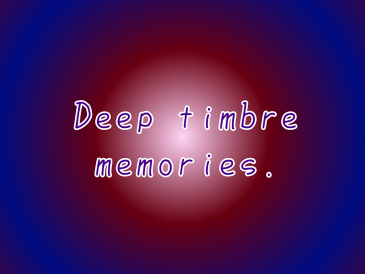 「Deep timbre memories.【青桃】」のメインビジュアル