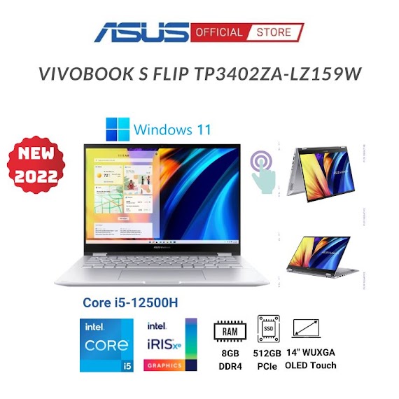 Laptop Asus Vivobook Flip 14 Tp3402Za - Lz159W (Core I5 - 12500H)