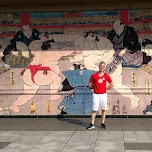 outside art on the Ryogoku Kokugikan sumo ring in Tokyo in Tokyo, Japan 