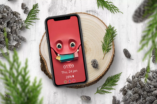 Super AMOLED HD Wide Phone Screen LockNight Watch