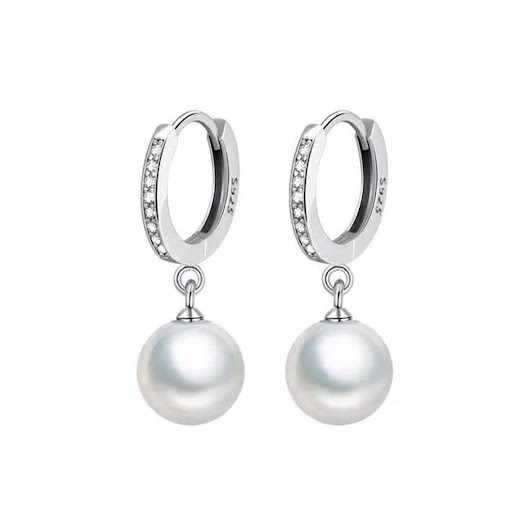 Title 4, European and American Zircon Geometric Pearl Ea...