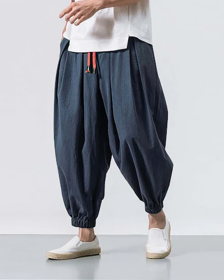 2024 New Oversize Men Loose Harem Pants Autumn Chinese Li... - 3