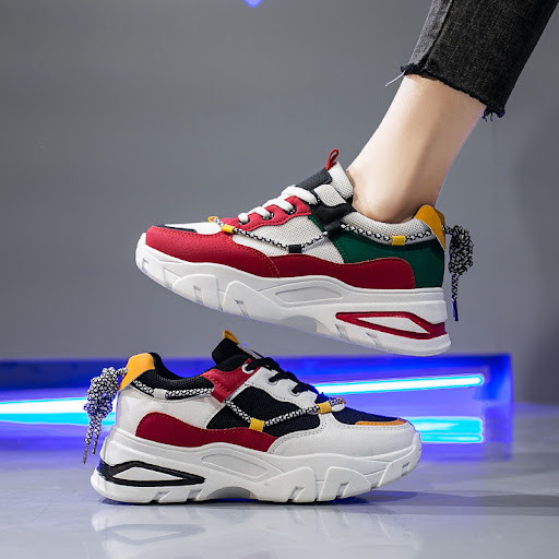 Title 4, Thick-soled net red casual sports shoes, combin...