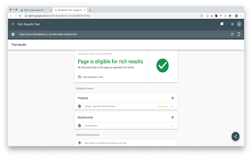 Rich Results Test (Current Page)