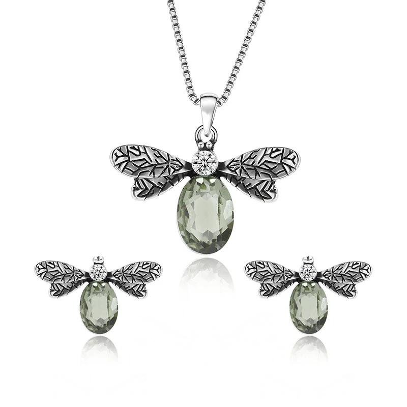 Title 5, Creatieve insecten ketting en oorbellen set van...
