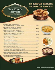 Ba - Khoob Biryani menu 3