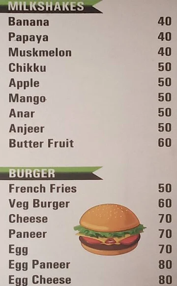 Dum Chai menu 