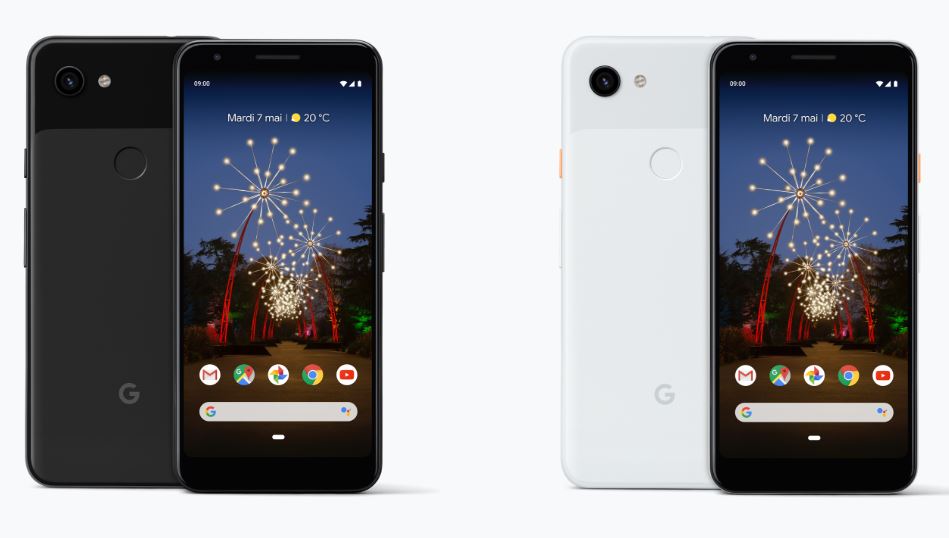 Pixel 3a et Pixel 3a XL en noir et blanc