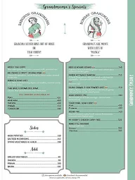 Grandmama's Cafe menu 2