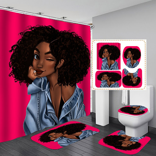 Title 5, Printed Waterproof Polyester Bathroom Shower Cu...