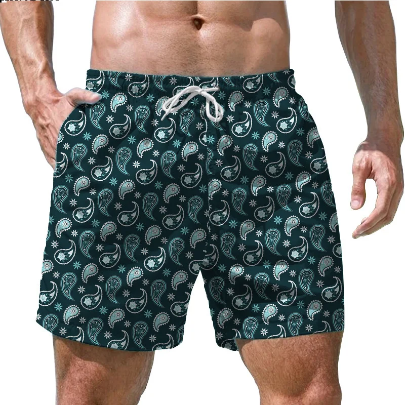 Havajske 3D muške pantalone za plažu, savršen letnji izbor. Udobne, prozračne i brzo se suše, idealne za plažu i opuštene letnje dane.