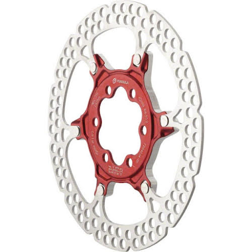 Formula 6-Bolt Disc Rotor with Alloy Carrier - 140mm, Red