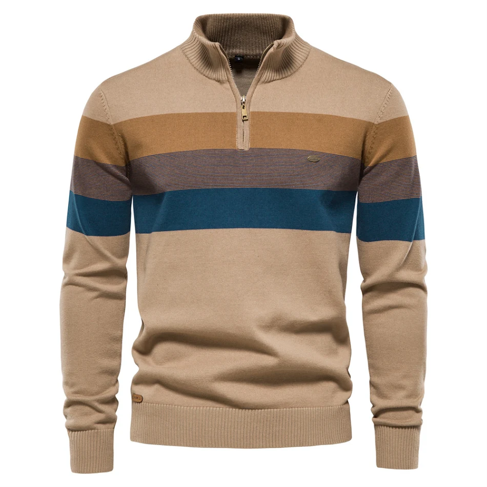 Maglione da uomo con collo alto in stile europeo e americano. Comfort e stile per un look moderno e alla moda.