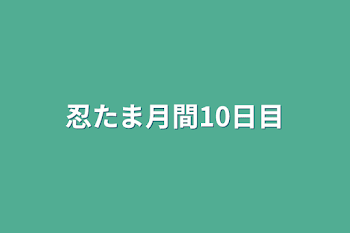 忍たま月間10日目