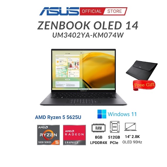 Laptop Asus Zenbook 14 Oled Um3402Ya - Km074W