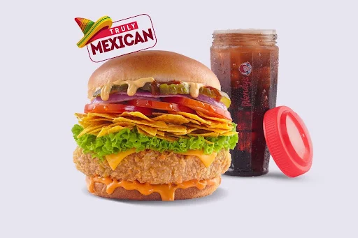 Non - Veg Mexicano Burger + Beverage Combo