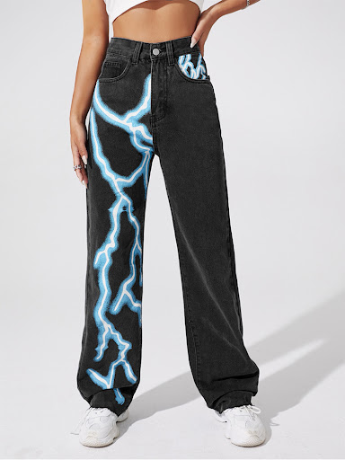 Title 3, Womens Street Trend Straight-leg Denim Trouser...