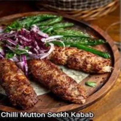 Chilli Mutton Seekh Kabab (8Pcs)