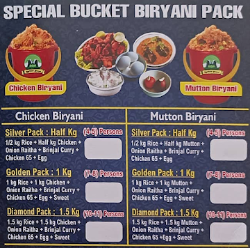 Qurbani Biriyani menu 